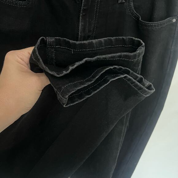 LEVI'S Mid Rise Skinny Jeans Womens 10 S/C Black Grunge Streetwear Embroidered - Picture 8 of 12